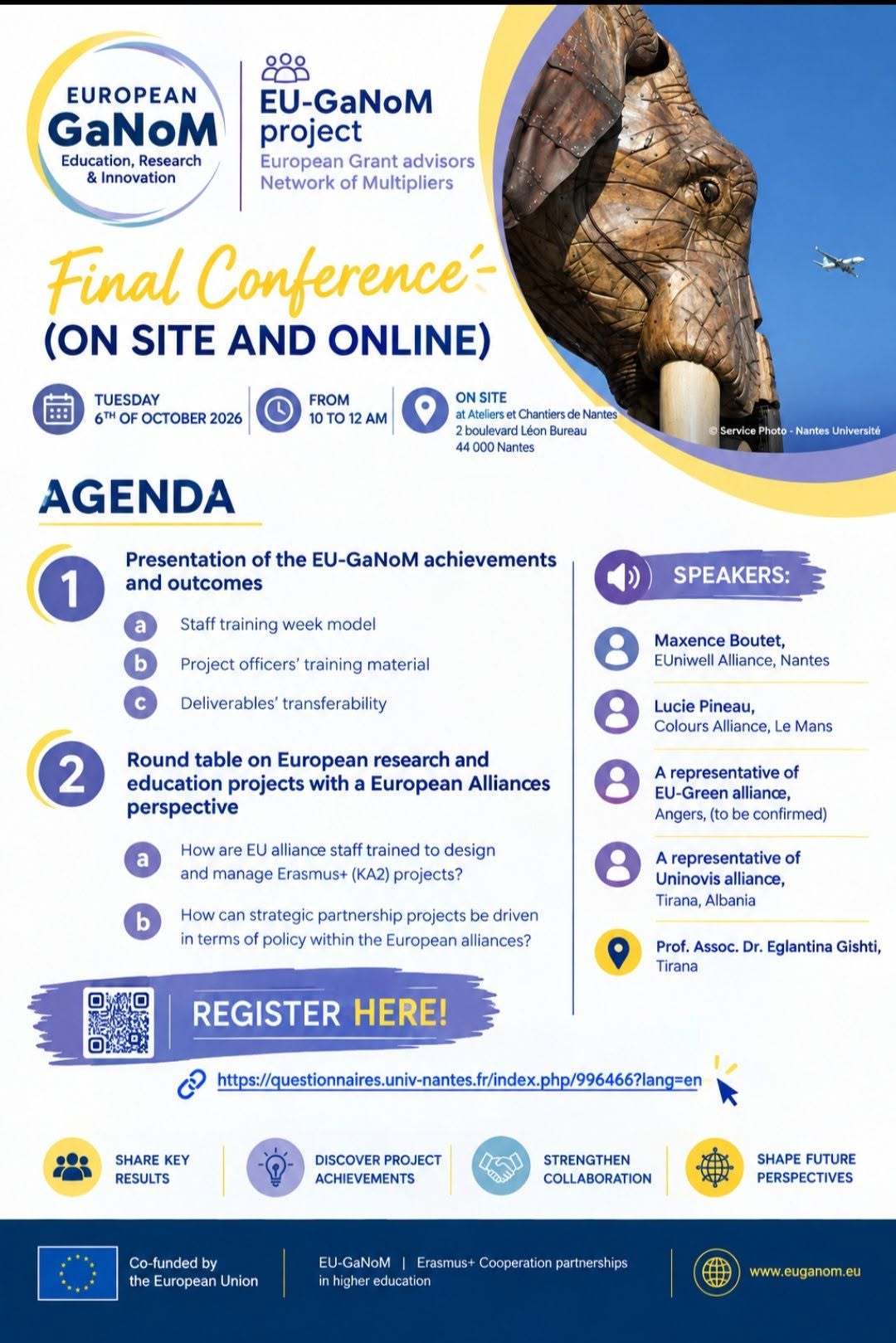 Posteri i Konferencës Përfundimtare EU-GaNoM – 6 tetor 2026, Nantes, Francë
